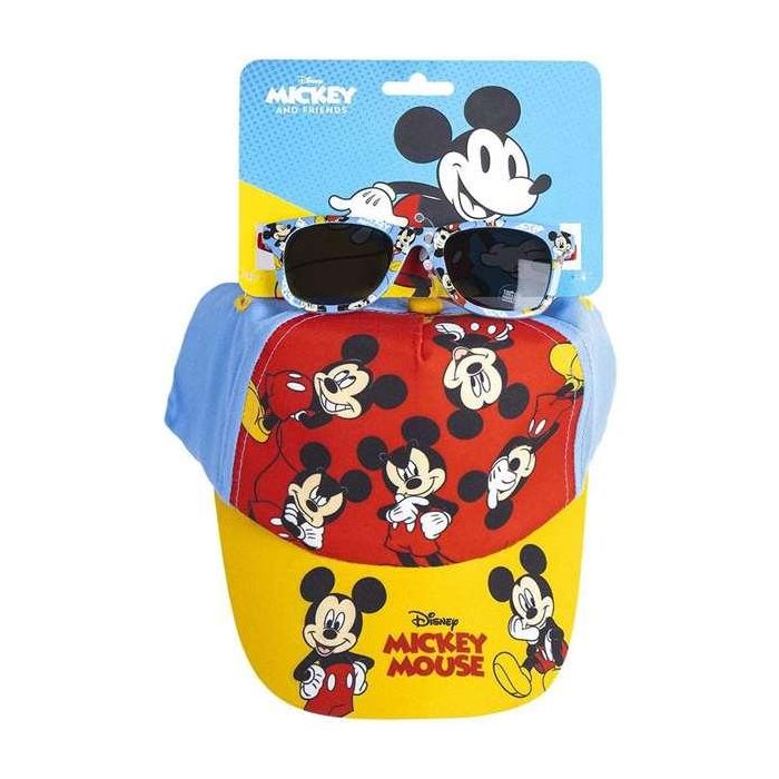 Cerdá Gorra y Gafas de Sol para Niños de Mickey Mouse Roja. Talla 51 cm, Edad Recomendada 3+ Años. 1