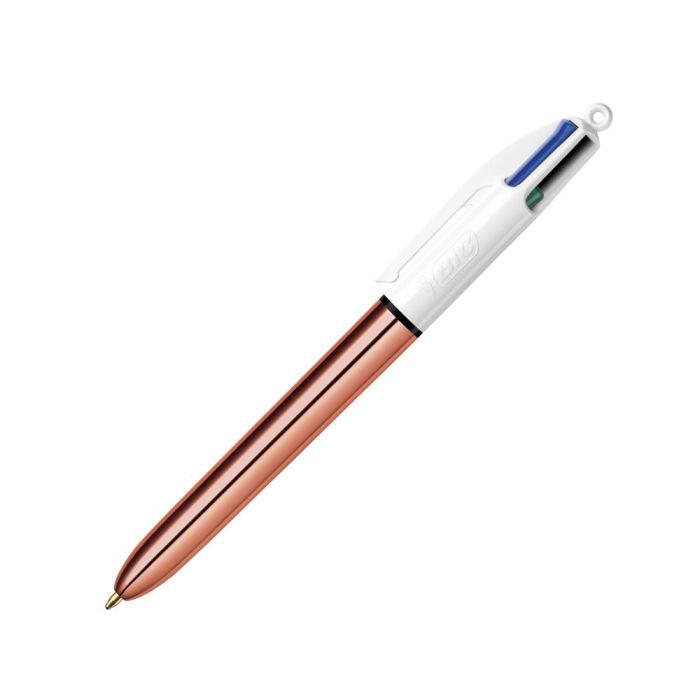 Bic Bolígrafo 4 Colores Rose Gold Cuerpo Blanco-Rosa Metálico Caja 12 Ud 1