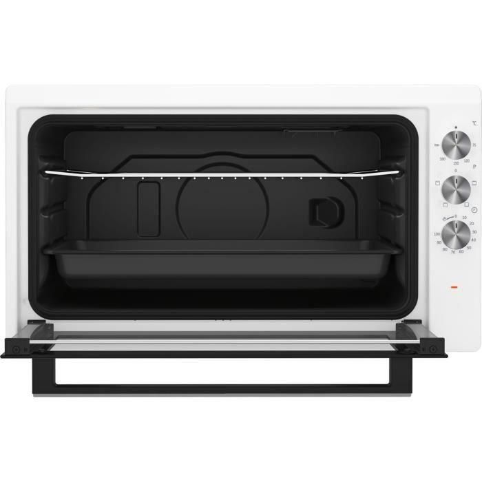 Mini horno - BEKO - BC50W - 50 L - Convección natural - 4 funciones - 2 ventanas - Puerta de cristal desmontable - Blanco 3