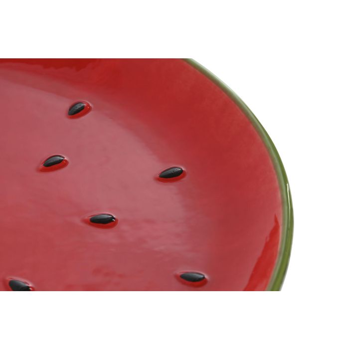 Plato Moderno DKD Home Decor Rojo Verde 27.5 x 3 x 27.5 cm (4 Unidades) 3 Plato Moderno DKD Home Decor Rojo Verde 27.5 x 3 x 27.5 cm (4 Unidades) 3