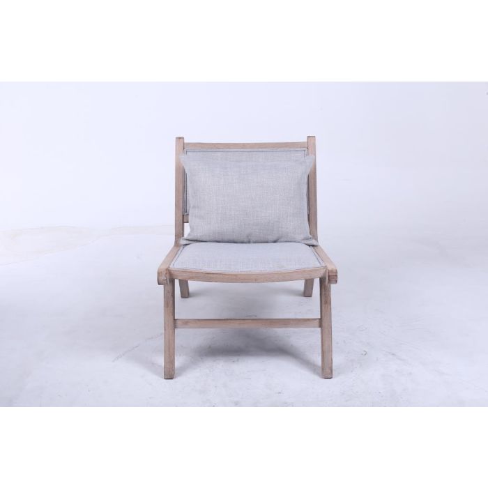 DKD Home Decor Butaca Moderno Gris Claro Natural 83 x 71.5 x 57 cm (2 Unidades) Poliester 1