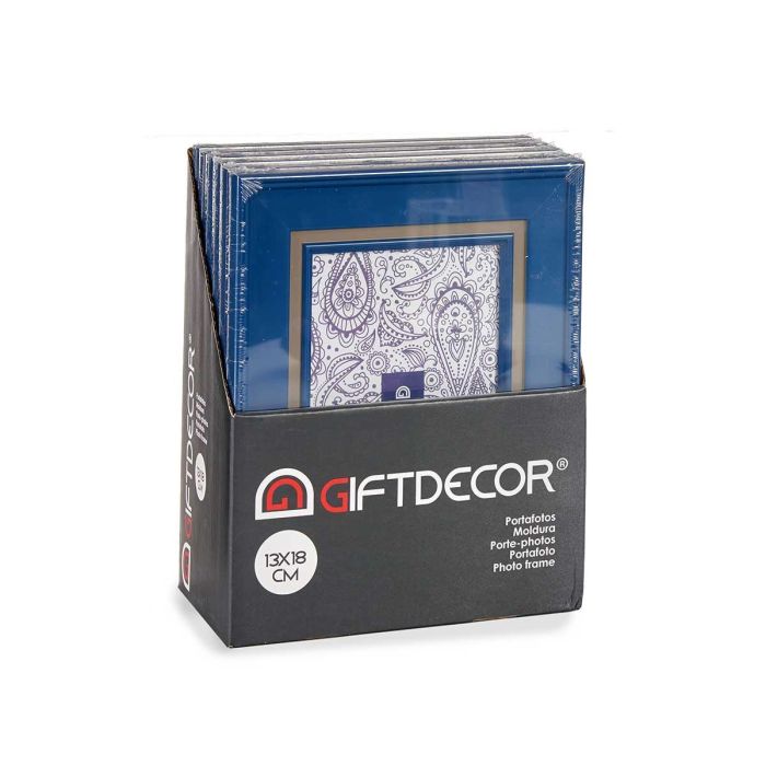 Giftdecor Portafotos 13x18 cm Azul Oscuro - Plastico y Cristal (24 Unidades) 2