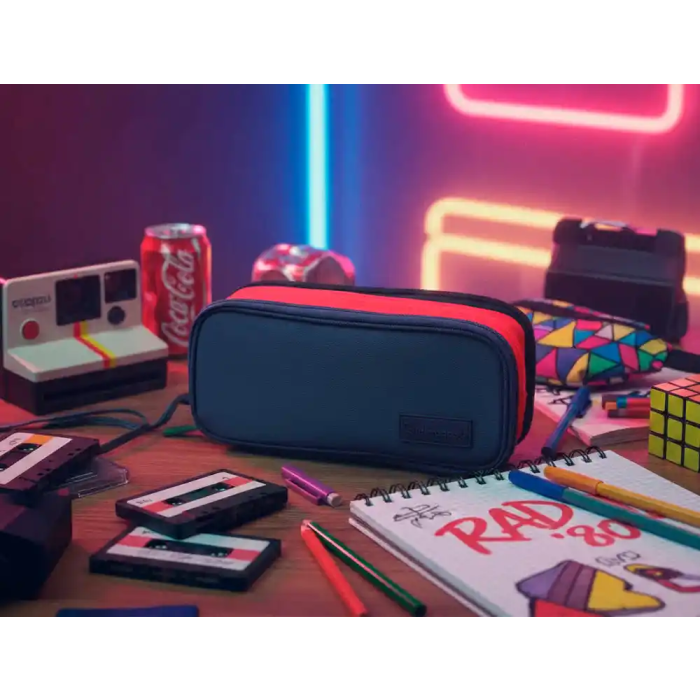 Liderpapel Estuche Portatodo Funky 3 Cremalleras Aperturas Laterales Azul Rojo Verde 220x100x65 mm 7