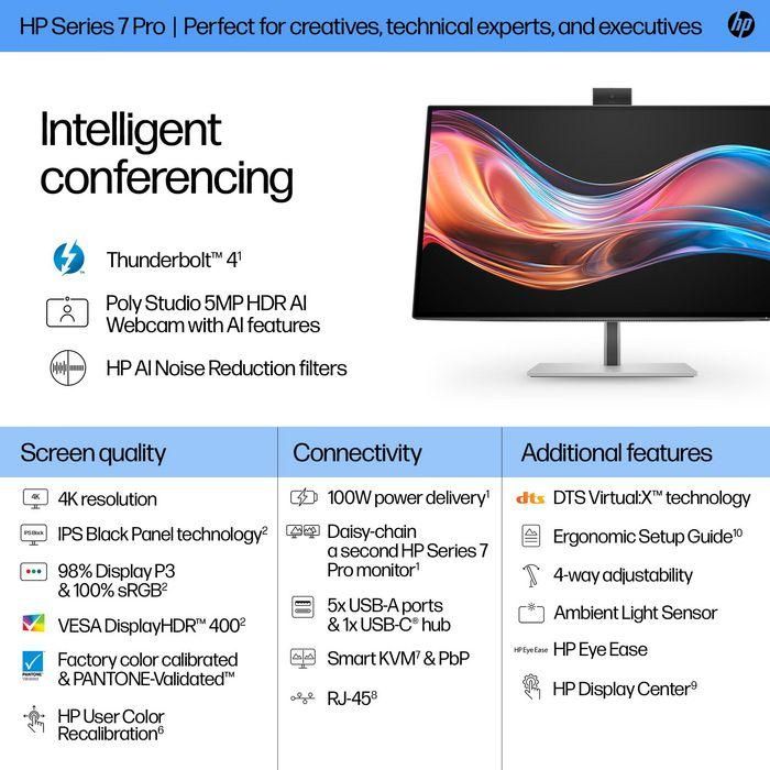 HP 727pm Monitor de Conferencia 4K de 27 Pulgadas Series 7 Pro HP 727pm Monitor de Conferencia 4K de 27 Pulgadas Series 7 Pro