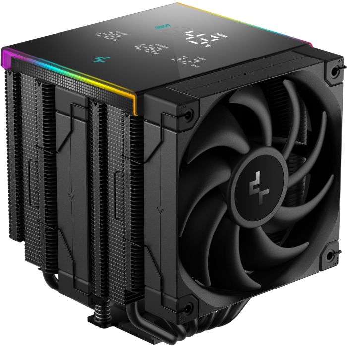 DeepCool AK620 DIGITAL PRO - Refrigerador de Aire para Procesador, 2x 12cm, 25dB, PWM, FDB, LED MultiColor, Negro 3