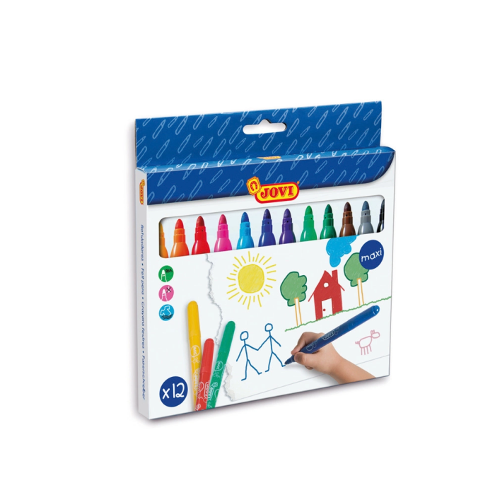 Jovi Rotulador Maxi Punta Gruesa 13 mm Caja 12 Unidades Colores Surtidos Antisecante 1 Jovi Rotulador Maxi Punta Gruesa 13 mm Caja 12 Unidades Colores Surtidos Antisecante 1