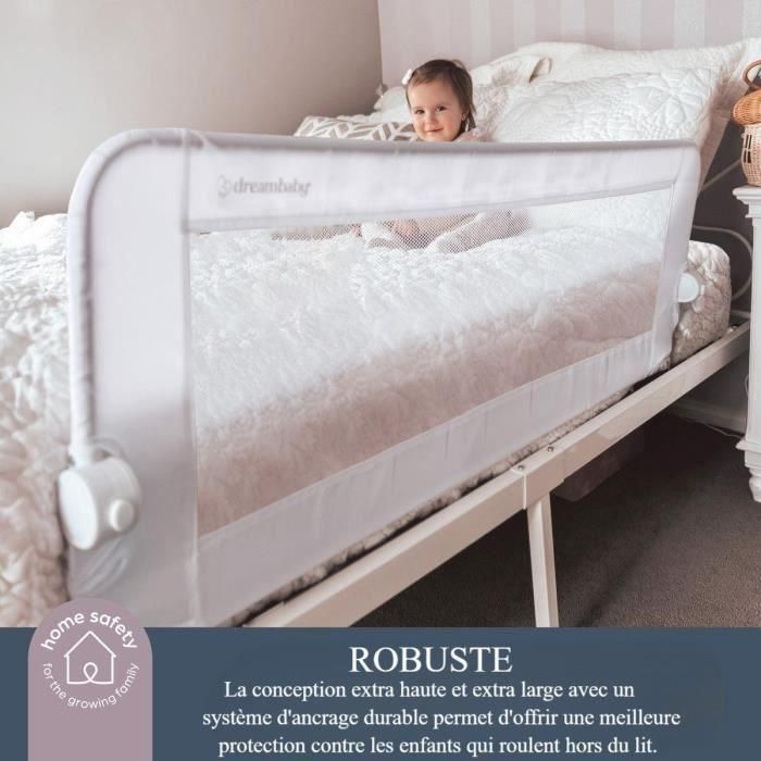 Dreambaby DRE9312742477509 Barrera de Cama Nicole para Camas y Camas Planas 150x50 cm Gris 2 Dreambaby DRE9312742477509 Barrera de Cama Nicole para Camas y Camas Planas 150x50 cm Gris 2