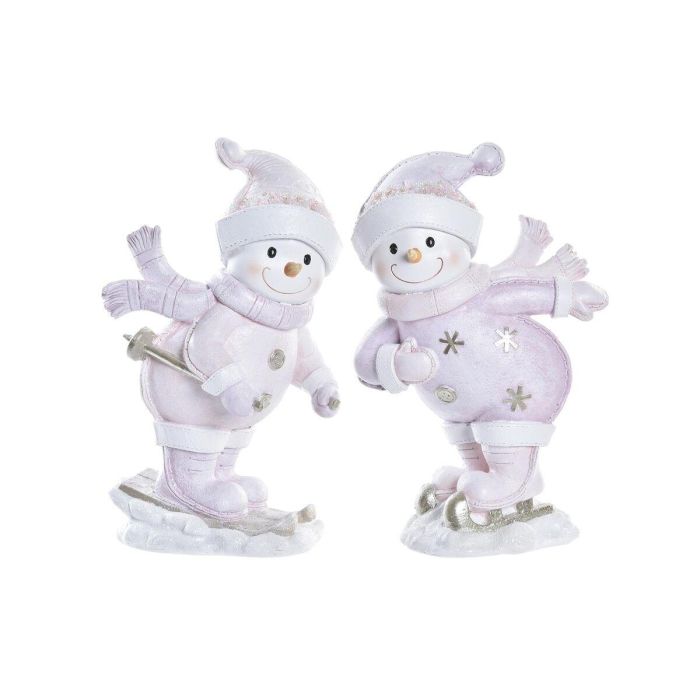 Figura Navidad Fantasia DKD Home Decor Rosa Blanco 13.5 x 24.5 x 15 cm (2 Unidades) Figura Navidad Fantasia DKD Home Decor Rosa Blanco 13.5 x 24.5 x 15 cm (2 Unidades)