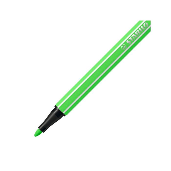 Stabilo Rotulador Pen 68 Verde Fluorescente Caja 10 Ud 1