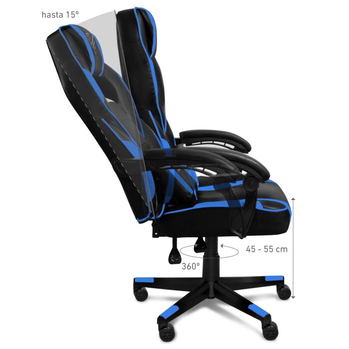 Phoenix technologies Silla Gaming Trophy Cuero PU - Ergonómica, Reclinable 135°, Acolchada, con Cojín Lumbar 2 Phoenix technologies Silla Gaming Trophy Cuero PU - Ergonómica, Reclinable 135°, Acolchada, con Cojín Lumbar 2
