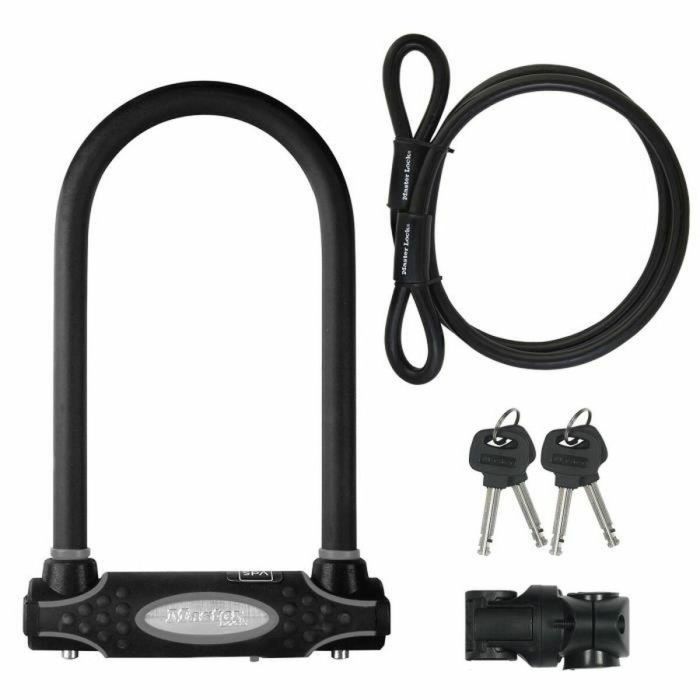 Master Lock MKP3520190938848 Cerradura U con Cable y Llave 0 Master Lock MKP3520190938848 Cerradura U con Cable y Llave 0