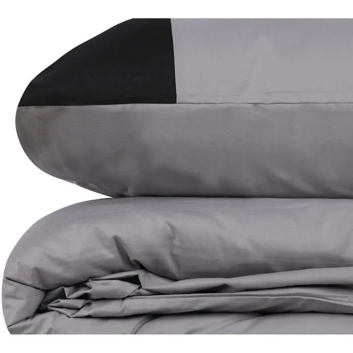 Juego de cama 1 funda nórdica 220x240 cm + 2 fundas almohada 60x60 cm 100% Algodón Gris ASI8682870019355 3 Juego de cama 1 funda nórdica 220x240 cm + 2 fundas almohada 60x60 cm 100% Algodón Gris ASI8682870019355 3