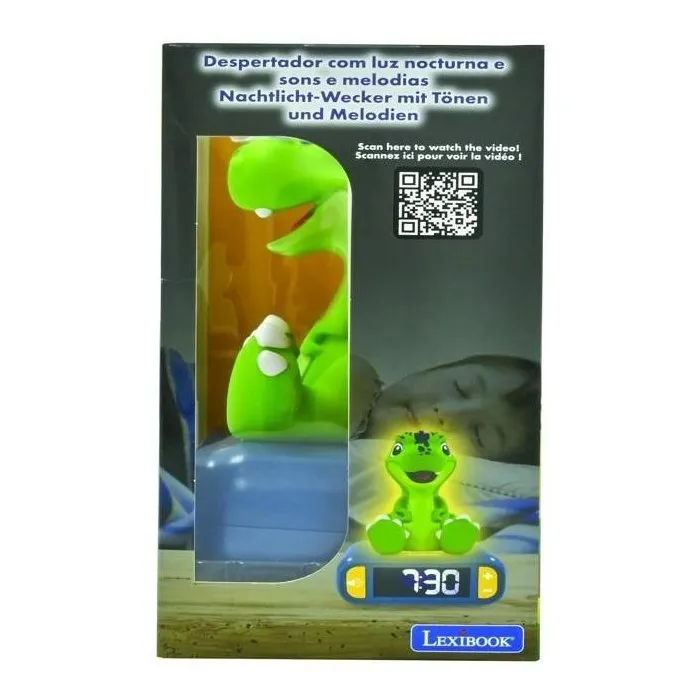 Lexibook Despertador Digital Dinosaurio 3D LEXRL800DINO con Luz y Efectos de Sonido 5