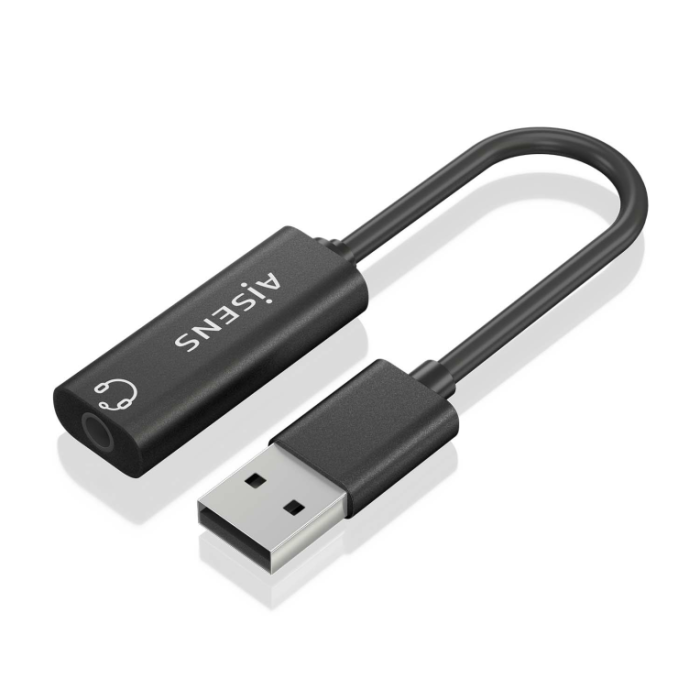 Tarjeta de Sonido Aisens A106-0770/ USB Macho - Jack 3.5 Hembra Tarjeta de Sonido Aisens A106-0770/ USB Macho - Jack 3.5 Hembra