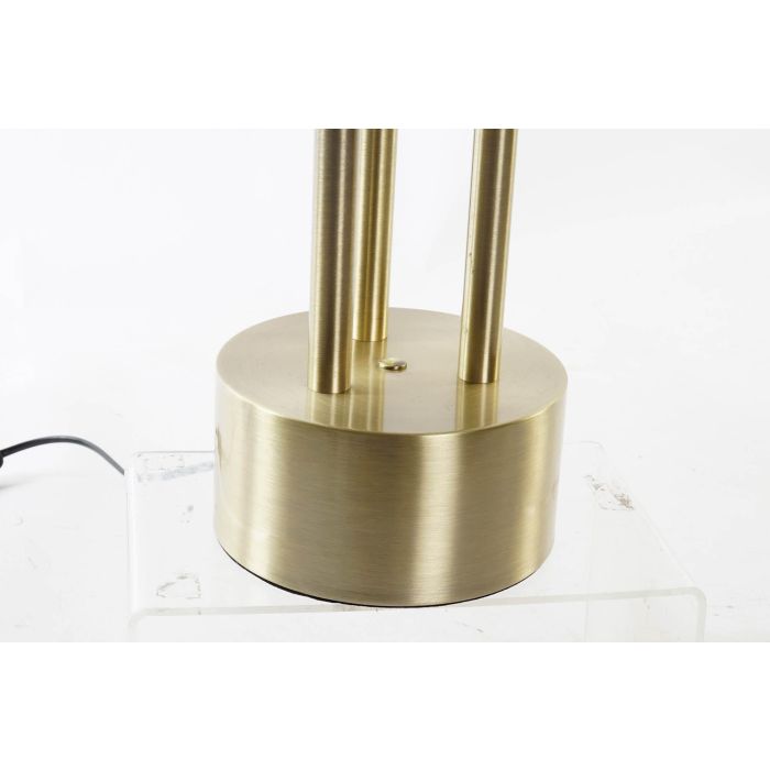 DKD Home Decor Lampara Sobremesa Glam Dorado Blanco Metal Lino 28 x 67 x 28 cm (2 Unidades) 4