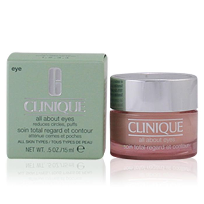 Clinique ILN41964 All About Eyes Gel-Crema Ligera Contorno de Ojos Anti-Ojeras y Bolsas, Reduce Líneas Finas, Todo Tipo Pieles, 15 ml