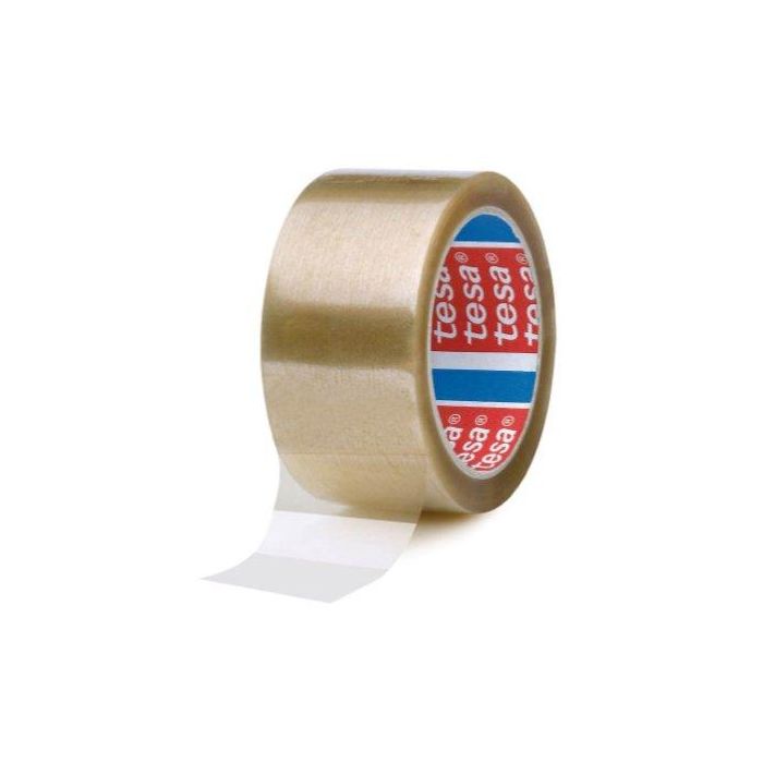 Tesa Cinta de Embalar Transparente Polipropileno 28 micras 50 mm x 66 m, Pack de 6 Unidades