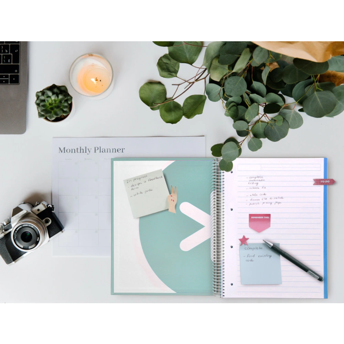 Antartik Cuaderno Espiral A4 Forrado 120 Hojas 90gr Color Menta Horizontal 10