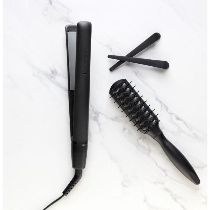 Remington S3700 Alisador de Pelo Ceramic Glide 230 4X Protección Titanio Iónico Turmalina 8 Temperaturas 150-230°C Calentamiento Rápido Placas Flotantes 2