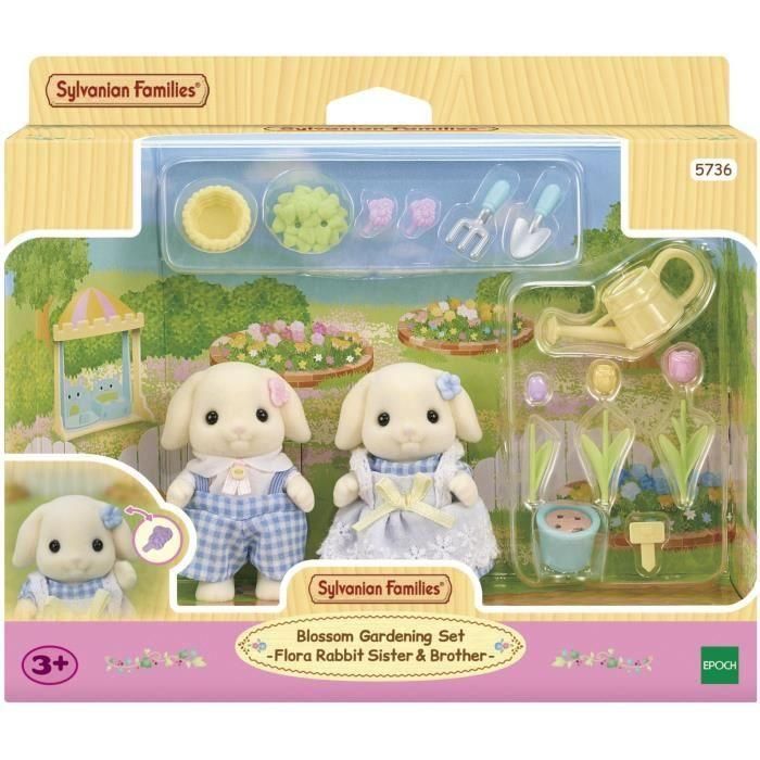 Muñeco - SYLVANIAN FAMILIES - Hermano y hermana Conejo Aries - Jardinería - Articulado - Multicolor 1