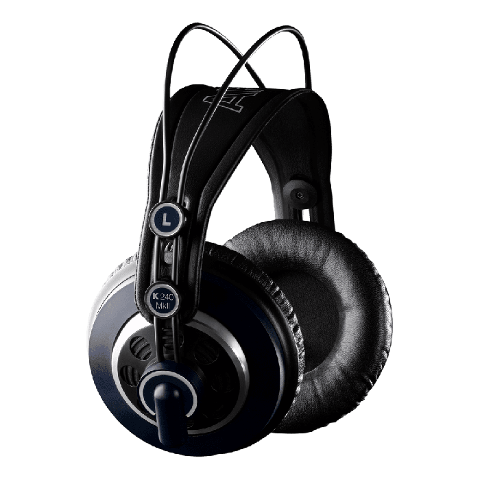 AKG K240 MKII Auriculares Semiabiertos Circumaurales 55 Ohmios con Almohadillas Terciopelo y Cable Desmontable