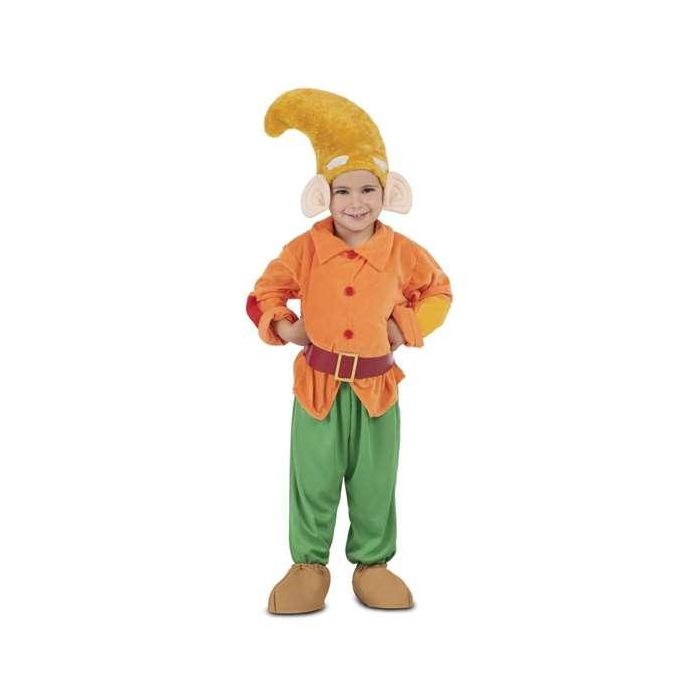 Disfraz enanito gorro, barba, casaca, cinturón, pantalón y cubrebotas talla 3-4 y 5 Disfraz enanito gorro, barba, casaca, cinturón, pantalón y cubrebotas talla 3-4 y 5