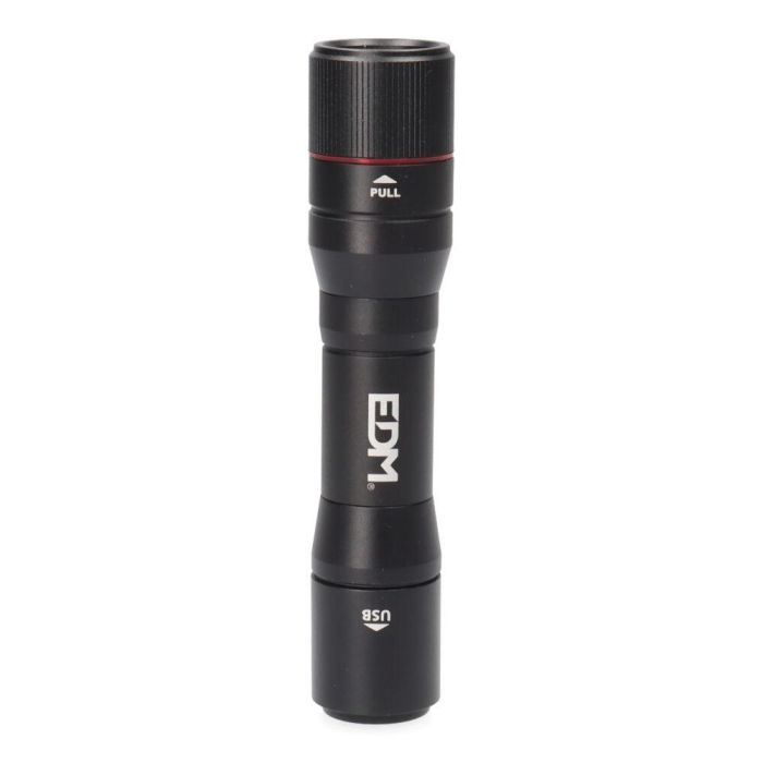 Edm Linterna Recargable 20W 1800lm, Aluminio, Power Bank, 3 Modos, Base Magnética, IP44, Incluye Cable Tipo C 1