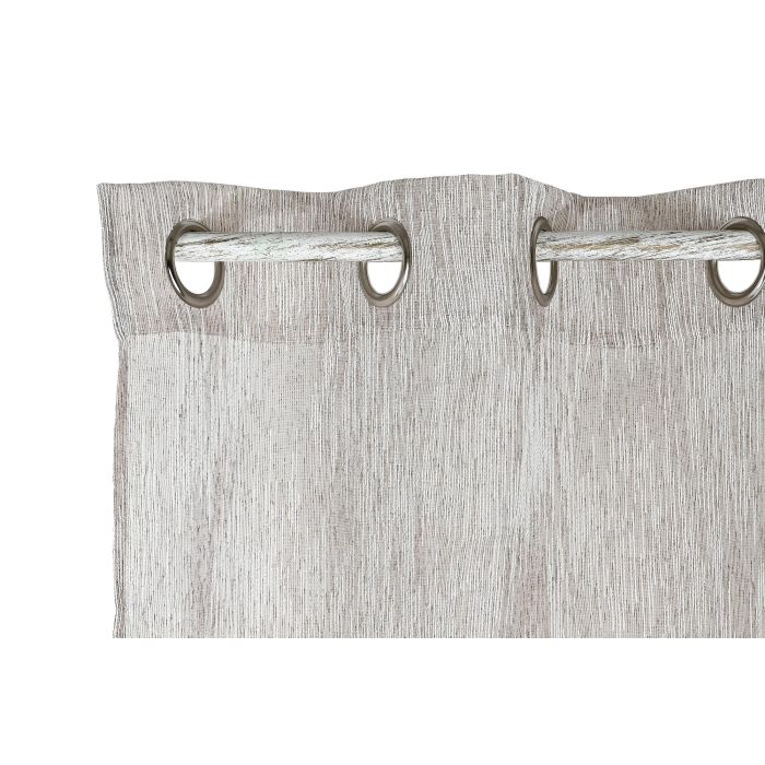 DKD Home Decor Cortina Visillo Básicos Marron Claro Poliéster 270 x 140 cm (2 Unidades) 2 DKD Home Decor Cortina Visillo Básicos Marron Claro Poliéster 270 x 140 cm (2 Unidades) 2