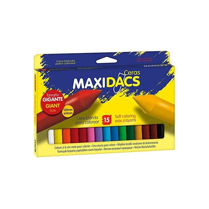 Dacs Maxidacs Ceras 120 mm Tamaño Gigante Surtidos -Estuche De 15U-