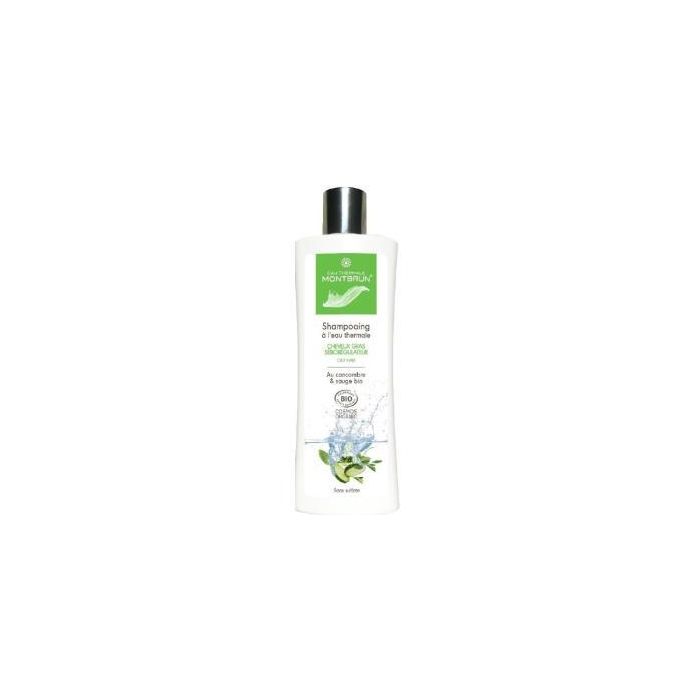 MONTBRUN Champú Cabello Graso con Agua Termal Bio 250ml - Regula el exceso de sebo con pepino y salvia