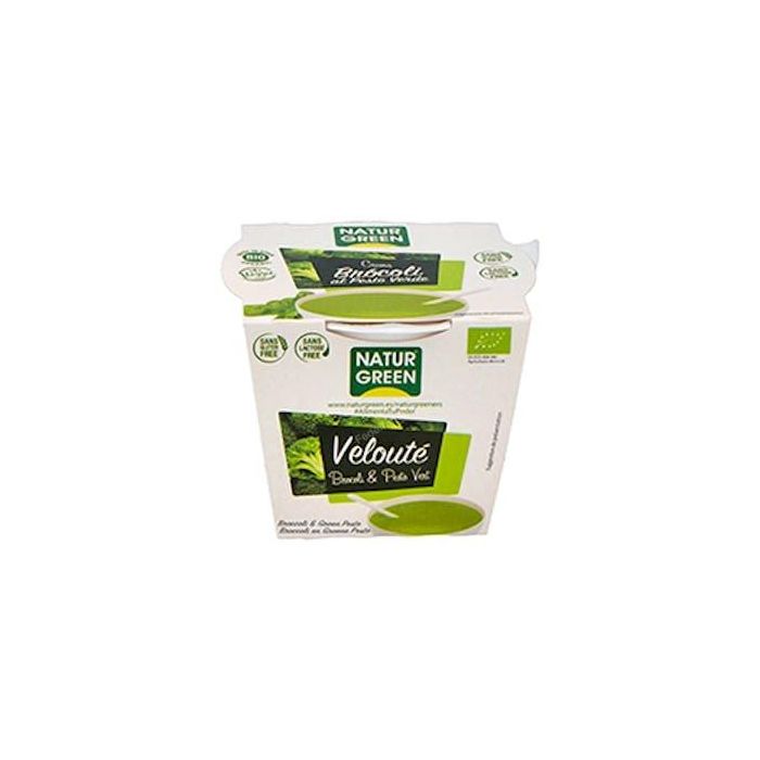 NATURGREEN Crema de Brócoli al Pesto con Almendra y Piñones, 100% Vegetal, Sin Lactosa y Sin Gluten, 310ml