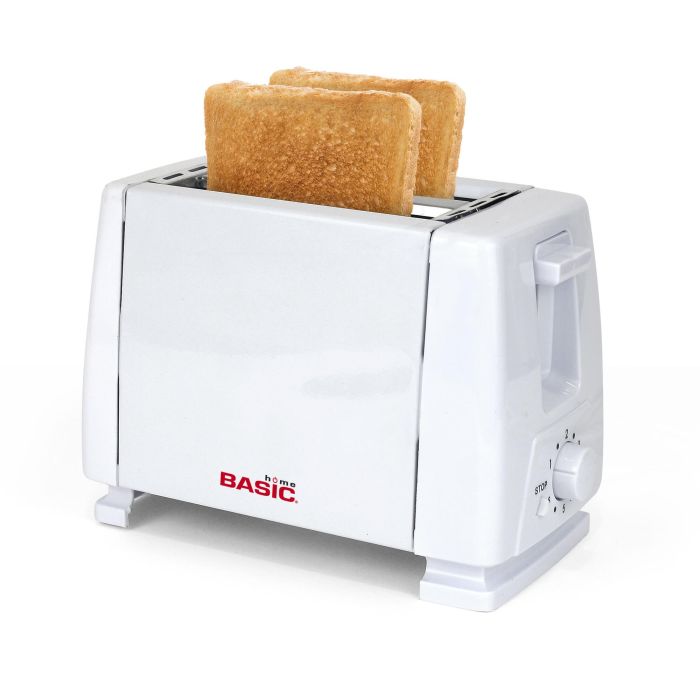 Tostadora Blanca Basic Home 2 Ranuras 700W (4 Unidades) 4 Tostadora Blanca Basic Home 2 Ranuras 700W (4 Unidades) 4