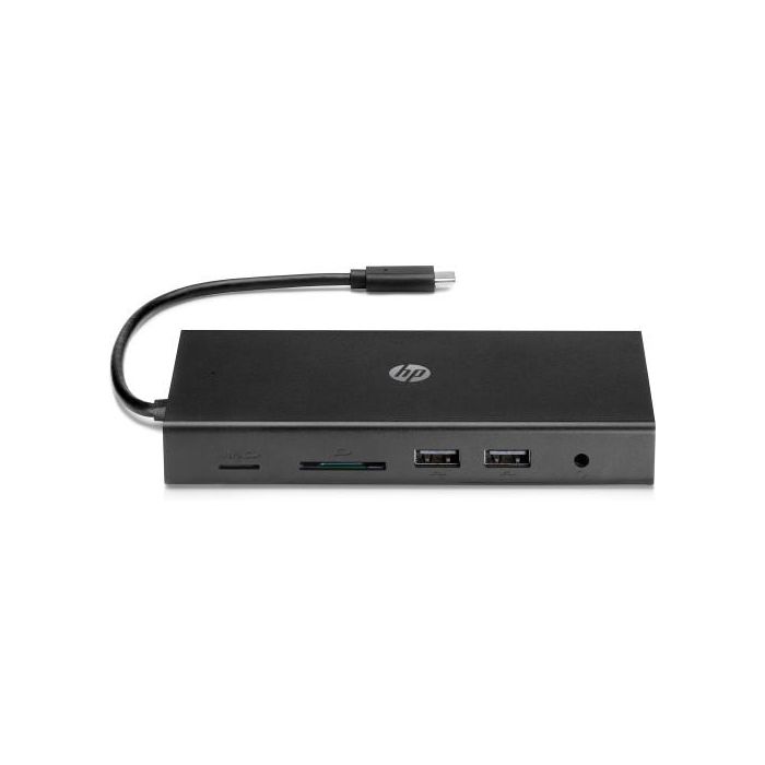 HP Concentrador Multipuerto USB-C Portátil para Viajes, 6 Puertos con Transferencia de Datos, Carga, Ethernet 1 Gbps, HDMI y VGA Simultáneos 0 HP Concentrador Multipuerto USB-C Portátil para Viajes, 6 Puertos con Transferencia de Datos, Carga, Ethernet 1 Gbps, HDMI y VGA Simultáneos 0