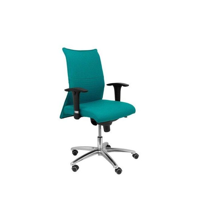 Silla Piqueras Y Crespo Albacete Xl Confidente Hasta 160 Kg Brazos Cromados Regulables Mecanismo Sincro Asiento Y Respaldo Reforzados Con Espuma Viscoelastica Tapizado Bali Verde Turquesa