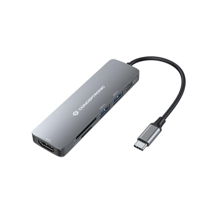 Conceptronic Donn 6-In-1 Multifunctional USB Hub Adapter, Hdmi, USB-C 3 Conceptronic Donn 6-In-1 Multifunctional USB Hub Adapter, Hdmi, USB-C 3