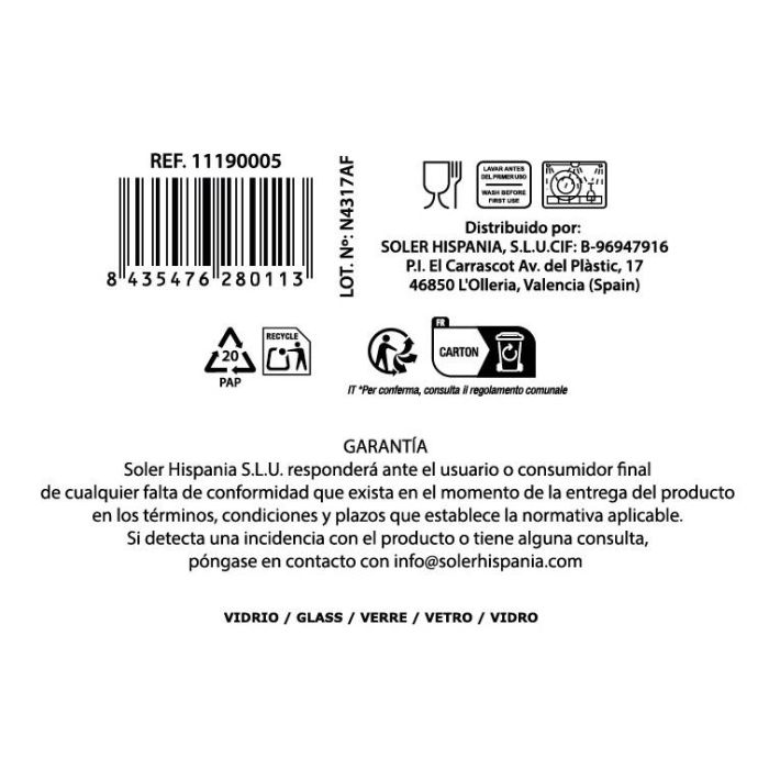 Vaso Lavere 365 cc - Inde (48 Unidades) 8 Vaso Lavere 365 cc - Inde (48 Unidades) 8