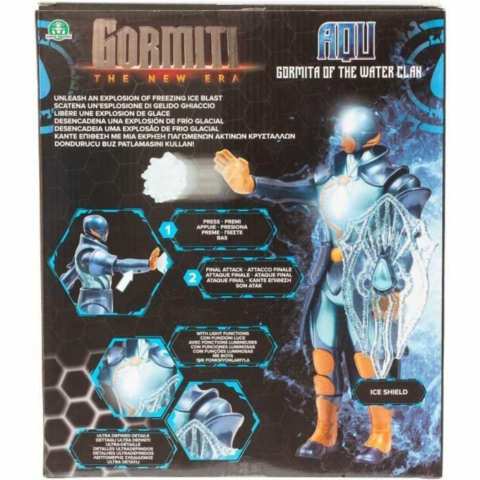 Gormiti GRV071 Figura de Acción Articulada Aqu 27 cm con función de ataque ligero de Agua, juguete para niños a partir de 4 años 1 Gormiti GRV071 Figura de Acción Articulada Aqu 27 cm con función de ataque ligero de Agua, juguete para niños a partir de 4 años 1