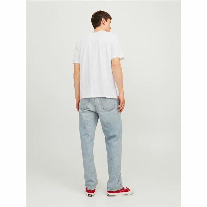 Camiseta de Manga Corta Hombre Jack & Jones tiley Blanco 3