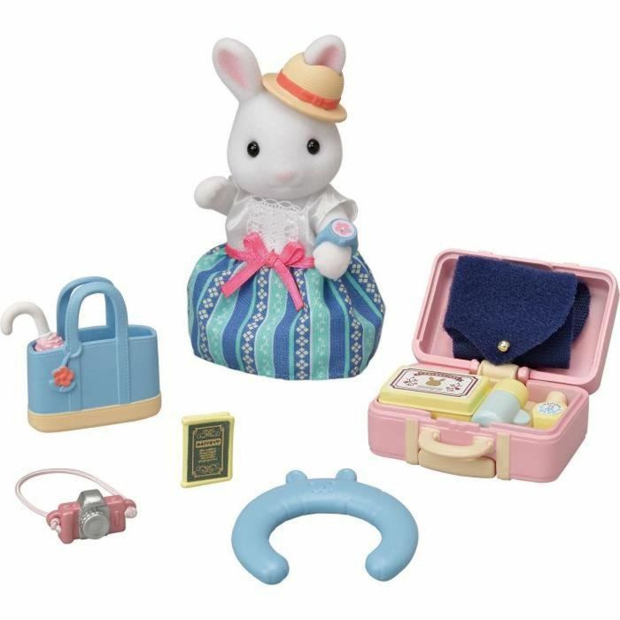 Sylvanian Families 5641 Set de Juego La Madre de Snow Rabbit con Maleta de Fin de Semana | Juguete +3 Años 1