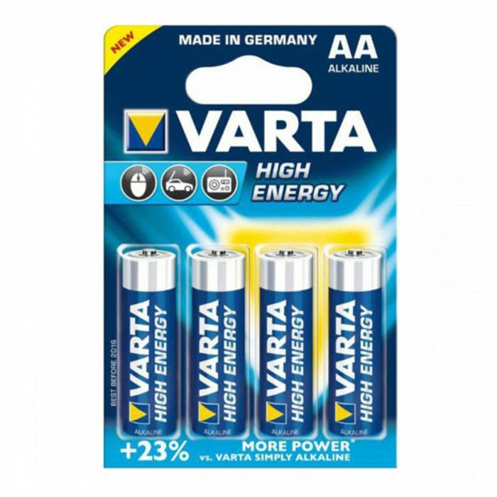 Pila Alcalina Varta AA LR06 1,5 V 2930 mAh High Energy 20 Unidades 1