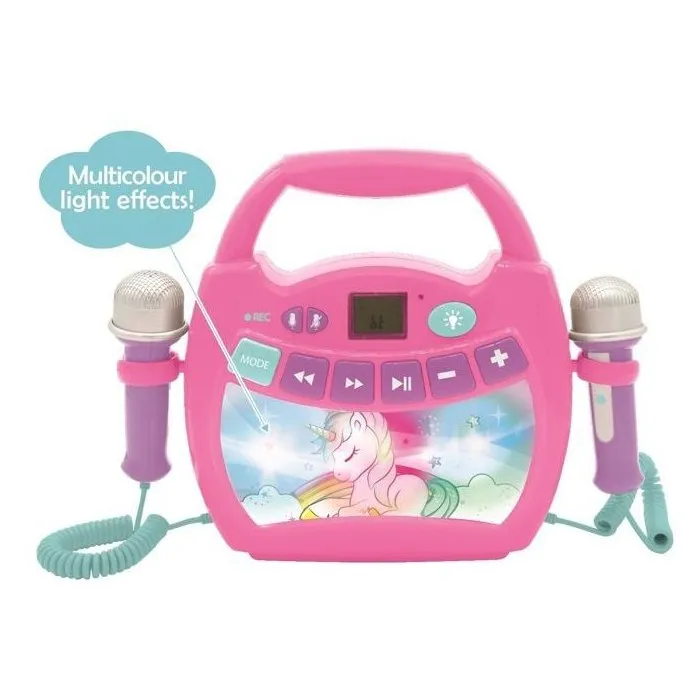Lexibook Altavoz Bluetooth Unicornio con Micrófonos, Efectos de Luz y Batería Recargable 2