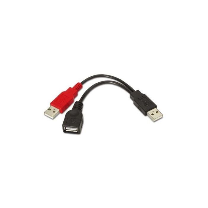 AISENS - CABLE USB 2.0+ALIMENTACIoN, TIPO A/M+A ALIMENTACIoN/M-A/H, NEGRO, 15CM AISENS - CABLE USB 2.0+ALIMENTACIoN, TIPO A/M+A ALIMENTACIoN/M-A/H, NEGRO, 15CM