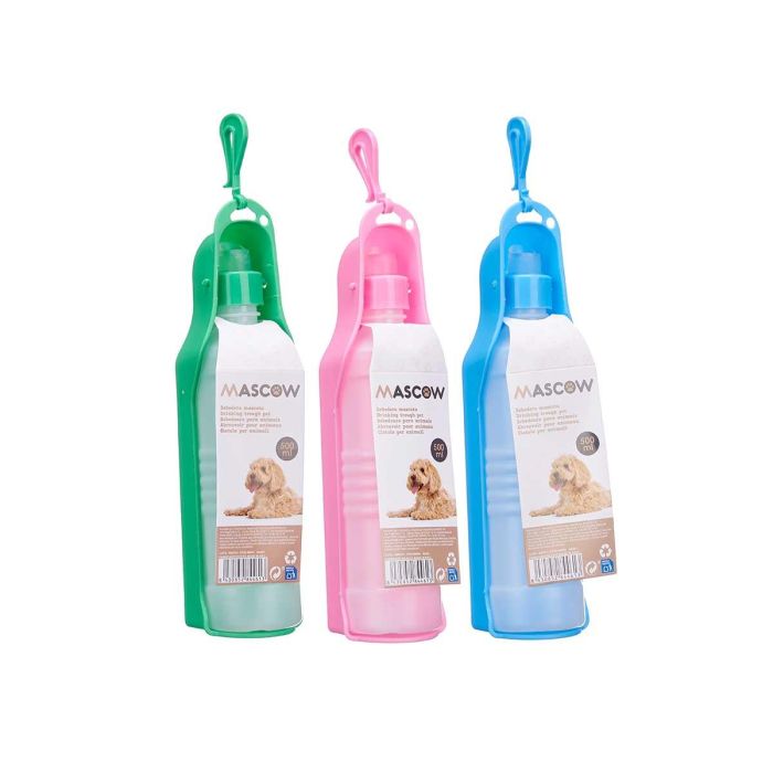 Botella Mascow 500 ml para mascota, colores surtidos, 6.7x31x6 cm (24 Unidades) 2 Botella Mascow 500 ml para mascota, colores surtidos, 6.7x31x6 cm (24 Unidades) 2