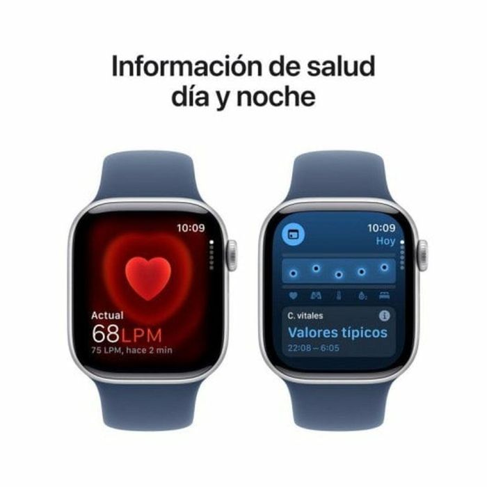 Apple Watch Series 10 A2997 Reloj Inteligente GPS Pantalla Retina OLED Detección de Caídas 42 mm Denim Aluminio Plateado 5