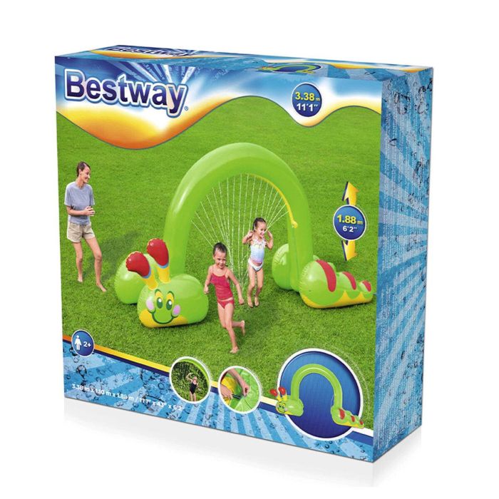 Bestway Aspersor Hinchable Jumbo Gusano 338x110x188 cm +2 Años Jardin 52398 19