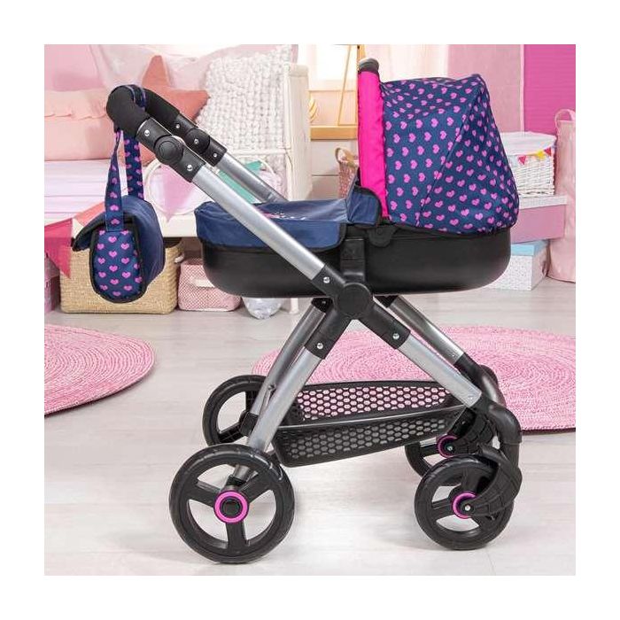 Reig Coche Muñecas Stule Pram Azul Marino 86x79x42 cm 2 Reig Coche Muñecas Stule Pram Azul Marino 86x79x42 cm 2