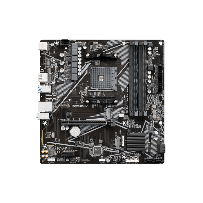 Gigabyte B550M K Placa Base Socket AM4 DDR4 PCIe 4.0 Micro ATX