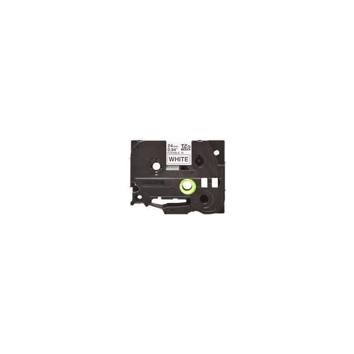 BROTHER Cinta laminada Blanco/Negro (flexibles) 24mm, 8m 1 BROTHER Cinta laminada Blanco/Negro (flexibles) 24mm, 8m 1
