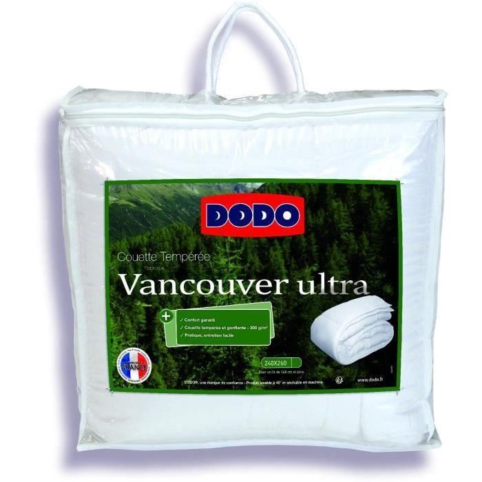 VVET 240 x 260 cm - dodo - templado - 100% de fibra de poliéster - para 2 personas - blanco VVET 240 x 260 cm - dodo - templado - 100% de fibra de poliéster - para 2 personas - blanco