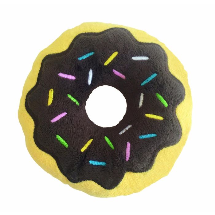 Gloria Peluche Para Perro Dognut Marron Chocolate Blando Con Sonido Y Crujiente